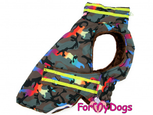  Zimní bunda pro psy i fenky jezevčíků FMD COLOURFUL CAMOUFLAGE, multicolor/CAMO (3)