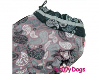  Obleček pro psy jezevčíků – teplý zimní overal BEIGE ORNAMENT od ForMyDogs z voduodpudivého materiálu (3)