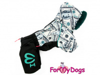  Obleček pro psy – sinteponem zateplený zimní overal BLACK $$$ od ForMyDogs. Vylepšené zapínání na zádech, odnímatelná kapuce. (4)