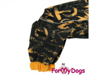  Zimní obleček pro fenky od FMD – overal BLACK AND YELLOW (6)