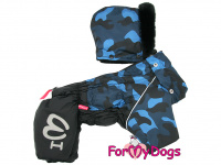  Zateplený obleček pro psy – zimní overal BLACK BLUE CAMOUFLAGE (3)