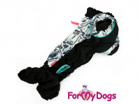  Obleček pro psy jezevčíků – teplý zimní overal BLACK $$$ od ForMyDogs z voduodpudivého materiálu. Zapínání na zádech, kožešinová podšívka. (4)