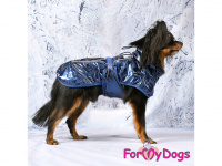    Obleček pro psy i fenky malých až středních plemen – stylová pláštěnka BLUE od ForMyDogs. Zapínání na sponu, hladká podšívka. Barva modrá. (FOTO 2)