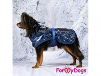    Obleček pro psy i fenky malých až středních plemen – stylová pláštěnka BLUE od ForMyDogs. Zapínání na sponu, hladká podšívka. Barva modrá. (FOTO 3)