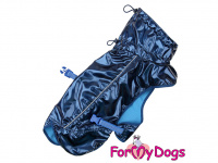   Obleček pro psy i fenky malých až středních plemen – stylová pláštěnka BLUE od ForMyDogs. Zapínání na sponu, hladká podšívka. Barva modrá. (3)