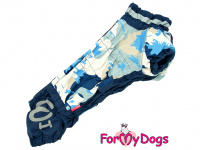  Zimní obleček pro psy jezevčíků od FMD, barva modrá – CAMO vzor