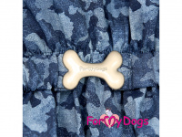   Obleček pro psy – extra teplý zimní overal BLUE CAMOUFLAGE od For My Dogs z voduodpuzujícího materiálu s plyšovou podšívkou. Barva modrá s CAMO vzorem. (4)