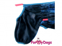  Plyšový zimní obleček pro psy FMD BLUE PLUSH, barva modrá (3)