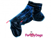  Plyšový zimní obleček pro psy FMD BLUE PLUSH, barva modrá