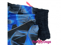  Obleček pro psy středních a větších plemen – zimní overal BLUE SMOKE od ForMyDogs z voduodpudivého materiálu. Zapínání na zádech, plyšová podšívka. (2)