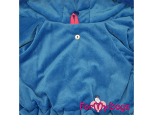  Obleček pro psy – extra teplý zimní overal BLUE SQUARE od For My Dogs z voduodpuzujícího materiálu, barva: modrá, detail podšívky