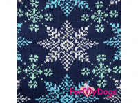  Obleček pro psy i fenky – stylový a teplý svetr BLUE WINTER od ForMyDogs. Materiál 100% akryl, zdobený pleteným zimním vzorem. (3)