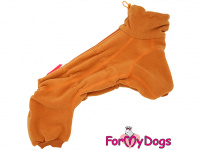  Obleček pro fenky – jednovrstvý flísový overal BROWN FLEECE od ForMyDogs