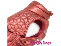 Obleček pro psy i fenky jezevčíků od FMD – zimní bunda BURGUNDY z voduodpuzujícího materiálu. Bunda je zateplená sinteponem a má kožešinovou podšívku. (2)