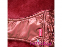 Obleček pro psy i fenky jezevčíků od FMD – zimní bunda BURGUNDY z voduodpuzujícího materiálu. Bunda je zateplená sinteponem a má kožešinovou podšívku. (4)