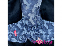  Obleček pro psy i fenky od FMD – zimní bunda CAPARISON BLUE z voduodpuzujícího materiálu. Bunda je zateplená sinteponem a má kožešinovou podšívku. (4)