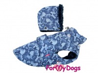  Obleček pro psy i fenky od FMD – zimní bunda CAPARISON BLUE z voduodpuzujícího materiálu. Bunda je zateplená sinteponem a má kožešinovou podšívku. (2)
