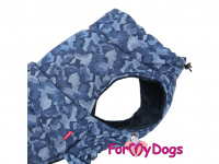  Obleček pro psy středních a větších plemen – zimní bunda CAPARISON BLUE od ForMyDogs. Bunda je zateplená sinteponem a má kožešinovou podšívku. (2)
