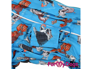  Obleček pro psy – extra teplý zimní overal CHINESE CRESTED od For My Dogs z voduodpuzujícího materiálu (detail nastavovacích gumiček)