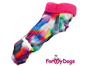  Obleček pro fenky jezevčíků – teplý zimní overal COLOURS od ForMyDogs z voduodpudivého materiálu