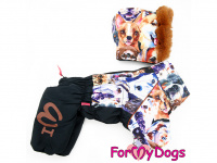  Obleček pro psy – sinteponem zateplený zimní overal DOGS od ForMyDogs. Vylepšené zapínání na zádech, odnímatelná kapuce, plyšová podšívka. (3)