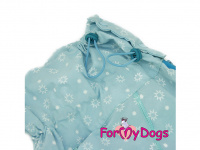  Obleček pro psy westíků – lehoučký elegantní overal DUSTER BLUE STARS od ForMyDogs. Vhodný i do suchého chladnějšího počasí nebo pro domácí nošení. (4)
