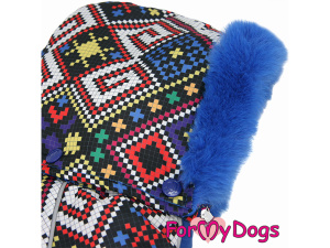 Extra hřejivý zateplený overal FMD EMBROIDERY se sinteponem a hedvábnou podšívkou nabízí anatomický střih pro psy malých a středních plemen (4)