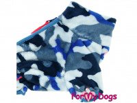  Obleček pro psy – jednovrstvý overal FLEECE BLUE CAMOUFLAGE (3)