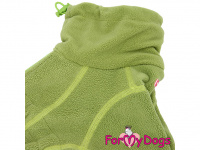  Obleček pro psy – jednovrstvý flísový overal GREEN FLEECE od ForMyDogs, detail límce