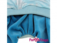  Lehoučký overal pro psy i fenky od ForMyDogs s velurovými kalhotami a bundou z tenkého lesklého úpletu (6)