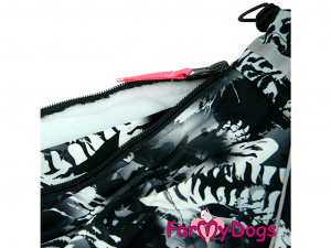  Zimní obleček pro psy od FMD – overal JUNGLE, černo-bílý (6)