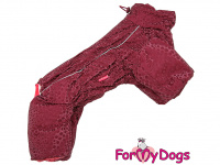  Obleček pro fenky – zateplený zimní overal MAROON od For My Dogs z voduodpuzujícího materiálu (2)