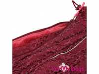  Obleček pro fenky – zateplený zimní overal MAROON od For My Dogs z voduodpuzujícího materiálu (4)