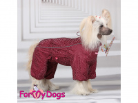  Obleček pro fenky – zateplený zimní overal MAROON od For My Dogs z voduodpuzujícího materiálu