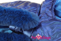  Obleček pro psy i fenky od FMD – zimní bunda METALLIC BLUE z voduodpuzujícího materiálu. Bunda je zateplená sinteponem a má hedvábnou podšívku. (6)