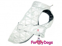   Obleček pro psy i fenky středních a větších plemen – zimní bunda METALLIC SILVER od ForMyDogs. Barva stříbrná. (4)