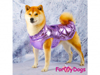   Obleček pro psy i fenky středních a větších plemen – zimní bunda METALLIC VIOLET od ForMyDogs. Barva fialová. (8)