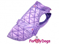  Obleček pro psy i fenky středních a větších plemen – zimní bunda METALLIC VIOLET od ForMyDogs. Barva fialová.