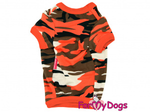  Stylové tričko pro psy i fenky ORANGE CAMOUFLAGE od ForMyDogs (2)