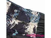  Obleček pro psy – extra teplý zimní overal PAINTED od For My Dogs z voduodpuzujícího materiálu (detail nastavovacích gumiček)