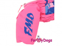   Zimní obleček pro fenky od FMD – overal PINK CAMO, barva růžovo-modrá (2)