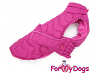 Obleček pro psy i fenky jezevčíků od FMD – zimní bunda PINK z voduodpuzujícího materiálu. Bunda je zateplená sinteponem a má kožešinovou podšívku. (2)