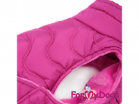 Obleček pro psy i fenky jezevčíků od FMD – zimní bunda PINK z voduodpuzujícího materiálu. Bunda je zateplená sinteponem a má kožešinovou podšívku. (3)