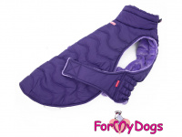  Obleček pro psy i fenky jezevčíků od FMD – zimní bunda PURPLE z voduodpuzujícího materiálu. Bunda je zateplená sinteponem a má kožešinovou podšívku. (2)