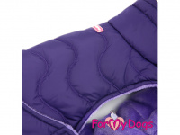 Obleček pro psy i fenky jezevčíků od FMD – zimní bunda PURPLE z voduodpuzujícího materiálu. Bunda je zateplená sinteponem a má kožešinovou podšívku. (3)