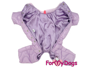  Obleček pro malé až střední fenky – zateplený zimní overal PURPLE WAVES od For My Dogs. Hladká hedvábná podšívka, zateplený sinteponem (2)