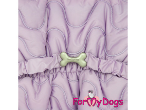  Obleček pro malé až střední fenky – zateplený zimní overal PURPLE WAVES od For My Dogs. Hladká hedvábná podšívka, zateplený sinteponem (4)