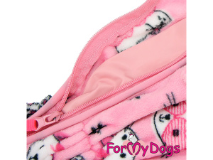  Obleček pro fenky – jednovrstvý plyšový overal PUSSYCAT od ForMyDogs vhodný i do suchého chladnějšího počasí nebo na domácí nošení (2)