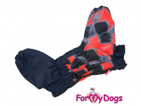  Obleček pro fenky westíků – teplý zimní overal RED SMOKE od For My Dogs z voduodpudivého materiálu. Zapínání na zip na zádech, plyšová podšívka. (4)