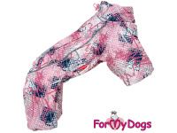  Obleček pro fenky – zateplený zimní overal SCRIBBLER od For My Dogs z voduodpuzujícího materiálu. Kožešinová podšívka, zateplený sinteponem, zapínání na zip na zádech